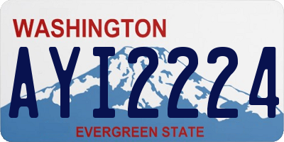 WA license plate AYI2224