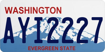 WA license plate AYI2227