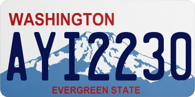 WA license plate AYI2230