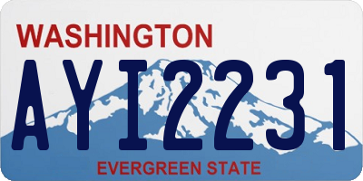 WA license plate AYI2231