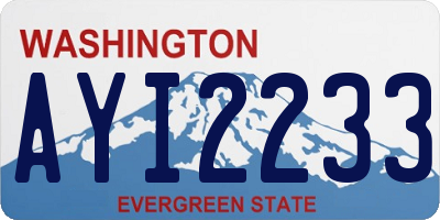 WA license plate AYI2233