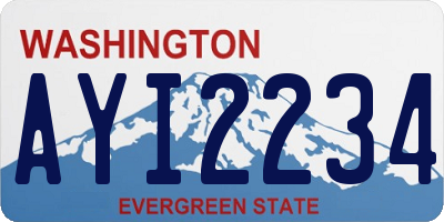 WA license plate AYI2234