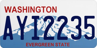 WA license plate AYI2235