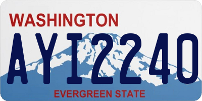 WA license plate AYI2240
