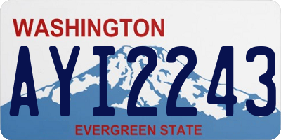 WA license plate AYI2243