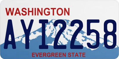 WA license plate AYI2258