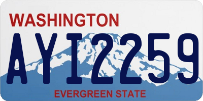 WA license plate AYI2259