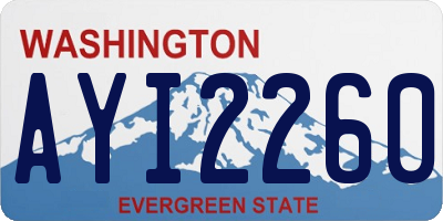 WA license plate AYI2260