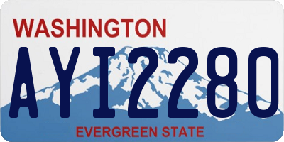 WA license plate AYI2280