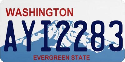 WA license plate AYI2283