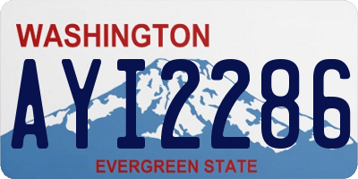 WA license plate AYI2286