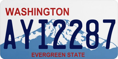 WA license plate AYI2287