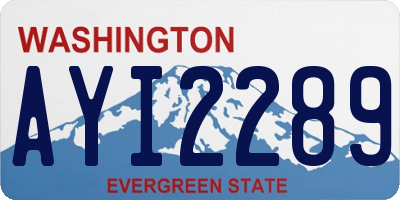 WA license plate AYI2289