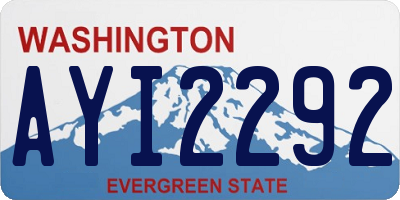 WA license plate AYI2292
