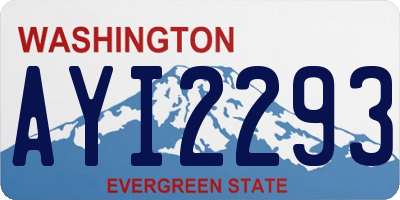 WA license plate AYI2293