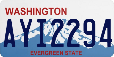WA license plate AYI2294