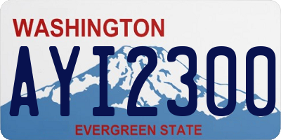 WA license plate AYI2300