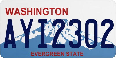 WA license plate AYI2302