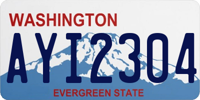 WA license plate AYI2304
