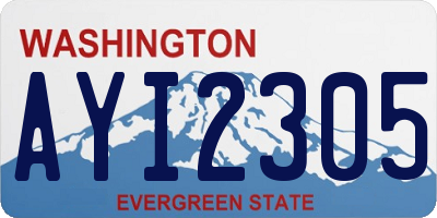 WA license plate AYI2305
