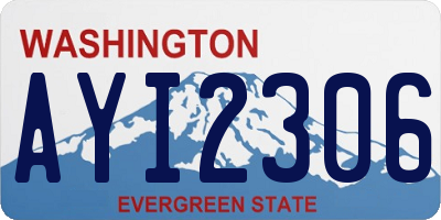 WA license plate AYI2306
