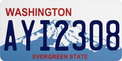 WA license plate AYI2308