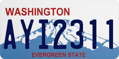 WA license plate AYI2311