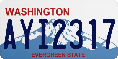 WA license plate AYI2317