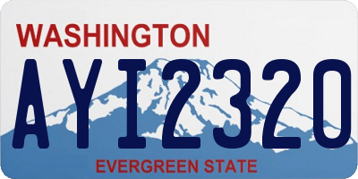 WA license plate AYI2320