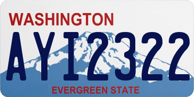 WA license plate AYI2322