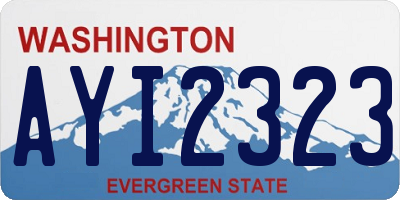 WA license plate AYI2323