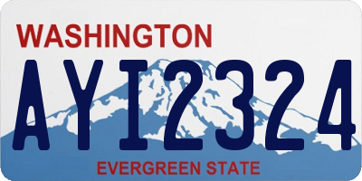 WA license plate AYI2324