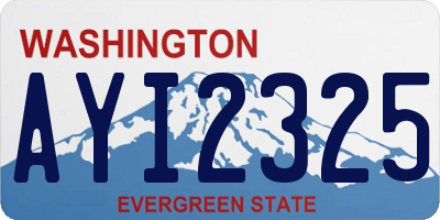 WA license plate AYI2325