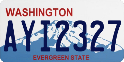 WA license plate AYI2327
