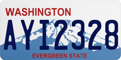 WA license plate AYI2328