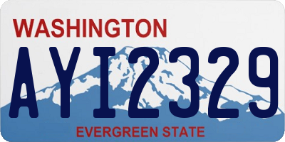 WA license plate AYI2329