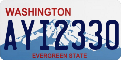 WA license plate AYI2330