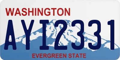 WA license plate AYI2331
