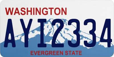 WA license plate AYI2334