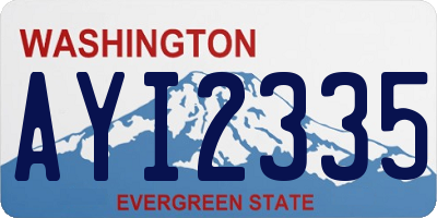 WA license plate AYI2335