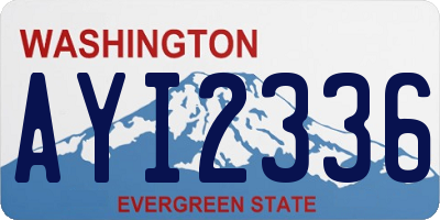 WA license plate AYI2336