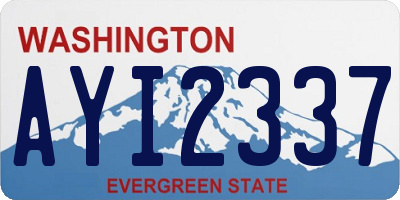 WA license plate AYI2337