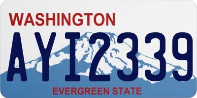 WA license plate AYI2339