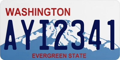 WA license plate AYI2341