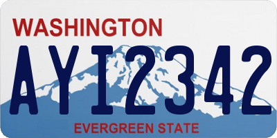 WA license plate AYI2342