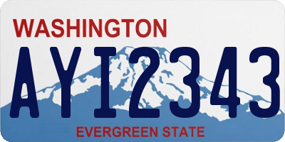 WA license plate AYI2343