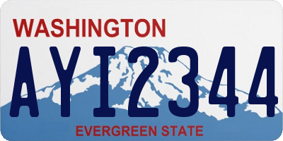 WA license plate AYI2344