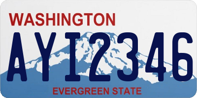 WA license plate AYI2346