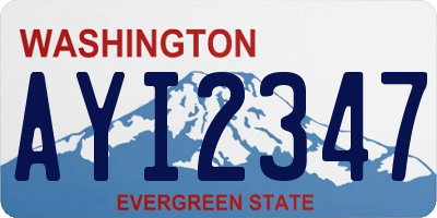 WA license plate AYI2347