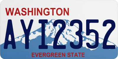 WA license plate AYI2352
